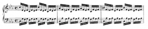 Exemplo Musical  4: Prelúdio da Fuga No.2 em Dó menor do Cravo Bem Temperado de Bach
