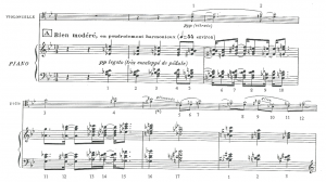 Exemplo Musical  6: Início de Liturgia de Cristal Piano e Cello