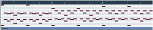 Figura 11: Exemplo MIDI Fluxo temporal e Agógica